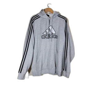 Adidas Grey Pullover Hoodie - XL